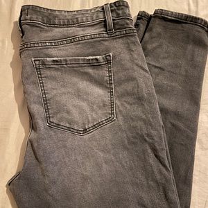 Lane Bryant NYC Design Black/Purple distressed skinny jeans